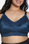 Zivame True Curv Celeste & Rose Double Layered Non Wired Full Coverage Super Support Bra - Gibraltor Sea — thumbnail 4